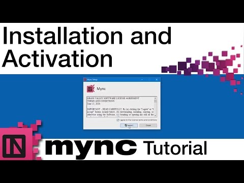 Mync Tutorial - Installation and activation