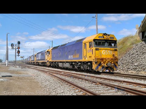7731V Pacific National Grain Train With G519 8171 8116 8124 Departs Gheringhap (9/2/2024) - PoathTV