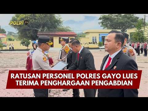 PRESISI UPDATE: RATUSAN PERSONEL POLRES GAYO LUES TERIMA PENGHARGAAN PENGABDIAN 16/02/26 (17.00)