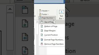 How to INSERT Page Numbers in Microsoft Word