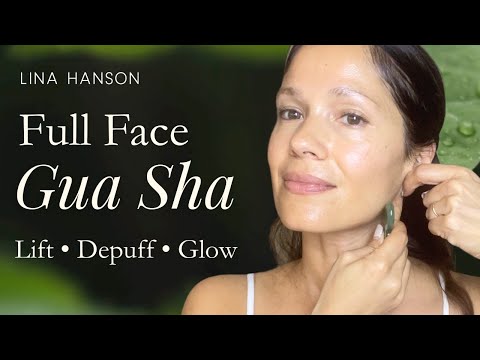 Full Face Gua Sha Tutorial (No Talking) | Lift, Depuff & Glow Naturally