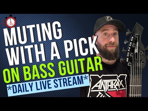 SAITENDÄMPFEN BEIM VERWENDEN EINES PLEKTRUMMS AUF EINER BASSGITARRE - Live-Stream