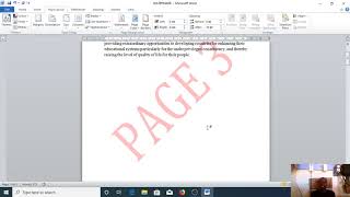 How to insert a customized watermark on only one page in MS Word
