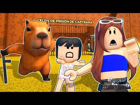 ESCAPA DE LA PRISIÓN DE CAPIBARA CON MI BEBÉ EN ROBLOX!!