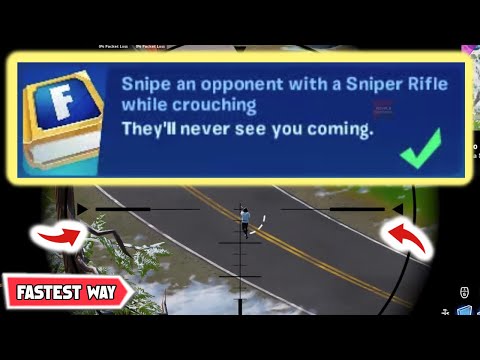 Snipe an opponent with a SNIPER RIFLE WHILE CROUCHING | Fortnite Foundation Challenges Guide!