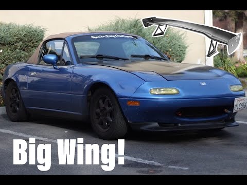 Miata Gets Big Wing! | APR GTC 200 Wing Install on Miata