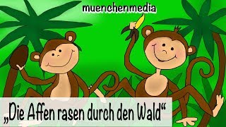 Kinderparty Musik - Die Affen rasen durch den Wald - Kinderlieder deutsch