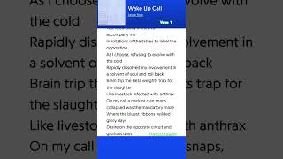 Wake Up Call Aesop Rock Verse 1