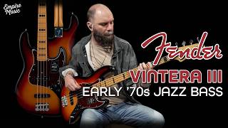 Video thumbnail for FIRST LOOK | Fender Vintera III Early ’70s Jazz Bass by Empire Music