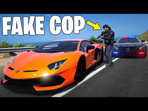 Stealing Expensive Cars as Fake Cop in GTA 5 RP..