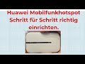Huawei E5576 LTE Mobilfunkrouter Einrichten Schritt Für Schritt Anleitung