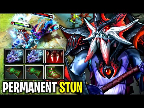 PERMANENT STUN..!! Full Attack Speed Build Slardar 2x Moon Shard 7.27c | Dota 2