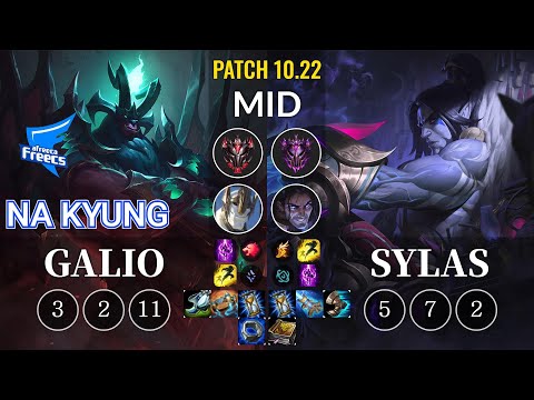 AF Na Kyung Galio vs Sylas Mid - KR Patch 10.22