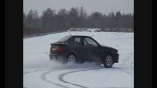 preview picture of video 'Audi S2 - Subaru Impreza GT Drifting Snow Werneuchen 2010'