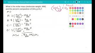 Download the video "Determine Molar Mass Molecular Weight and Percent Composition"
