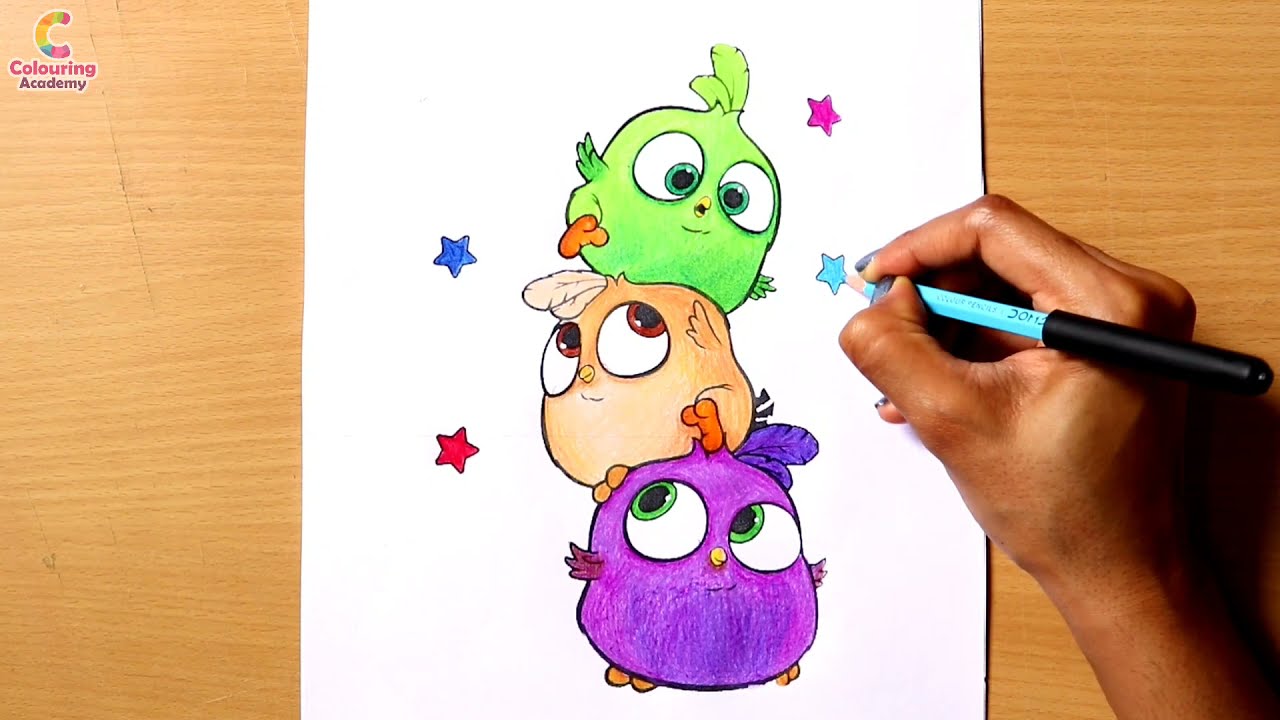 Angry birds blues coloring | Cute Angry birds coloring pages