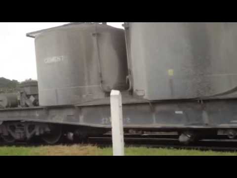 Diesel locomotives shunting.