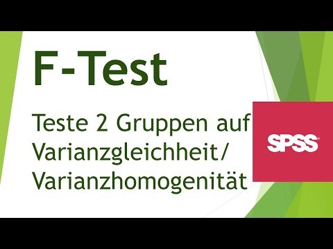 F-Test / Levene-Test (Varianzvergleich) in SPSS durchführen - Daten analysieren in SPSS (12)