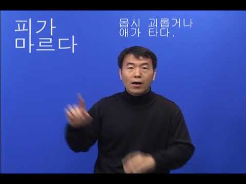 「마르다」의 한국수어 표현