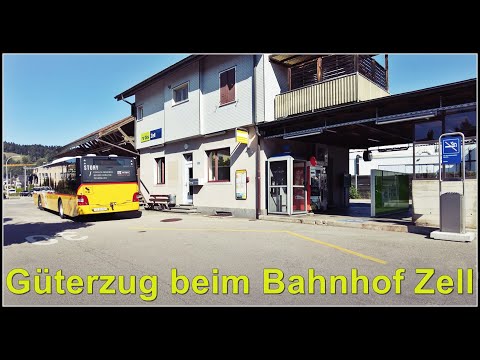 SBB Güterzugsichtung beim BLS Bahnhof Zell LU, Kanton Luzern, Schweiz 2022