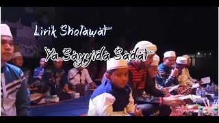 Lirik Ya Sayyida Sadat Az Zahir