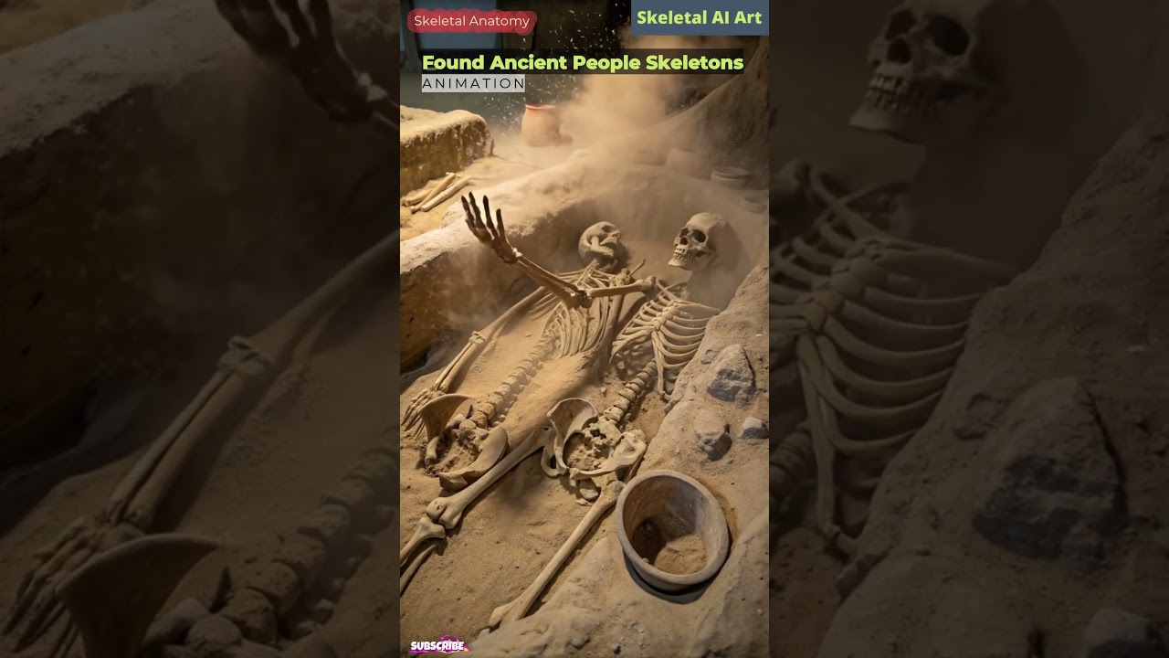 2000 BC Ancient People Skeletons Animation | Skeletal Anatomy | Skeletal AI Art | 08