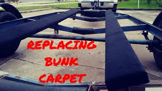 How to replace the bunk carpet on your boat trailer.