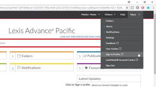 Lexis Advance Tutorial: Managing your Sign in Profile