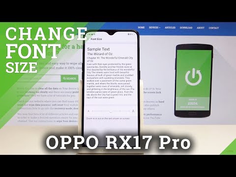 OPPO RX17 Pro Change the Font Size