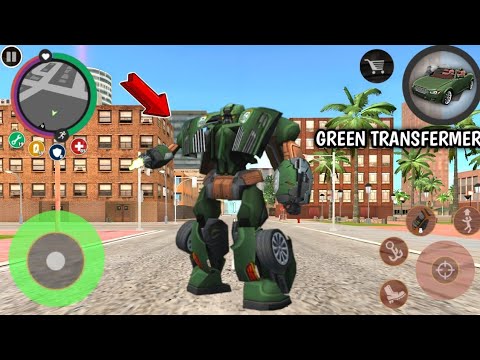 Green Transfermer Control In Rope Hero Game