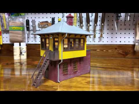 Atlas O Scale Hillside Junction Signal Tower Kit #6900 Built and weathered