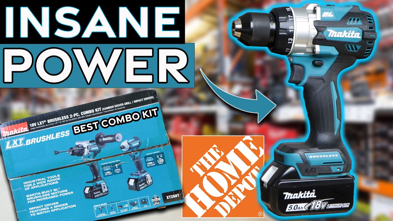 New MAKITA Hammer Drill HAS INSANE POWER! (Best Combo Kit At The Home Depot)