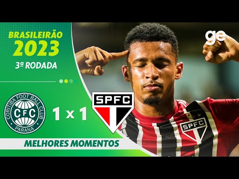Gols e lances de Coritiba x São Paulo