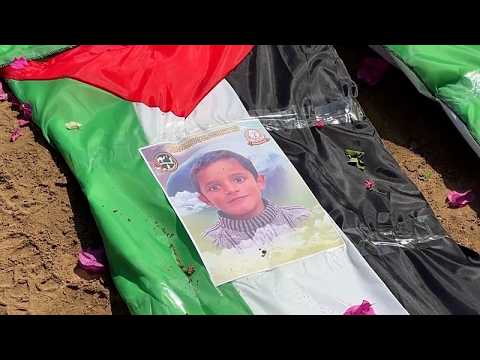 Video Thumbnail: Mass funeral held in Gaza for victims of 2023 air strike
