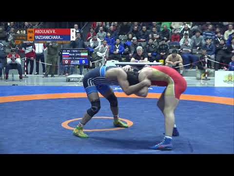 1/4 FS - 86 kg: R. ABDULAEV (RUS) v. H. YAZDANICHARA (IRI)