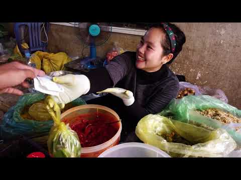 Khmer Food On Street - Natural Living In Cambodian Market In Phnom Penh City