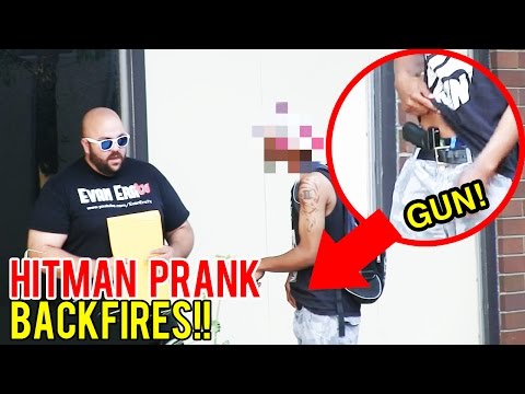 Hitman Prank Backfires!! (GUN PULLED!) - Tom Mabe Pranks