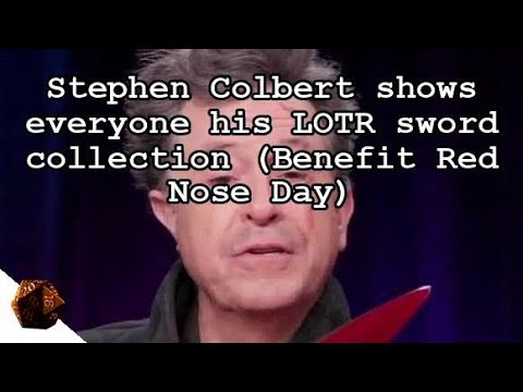 Stephen Colbert shows everyone his LOTR sword collection | Critical Role