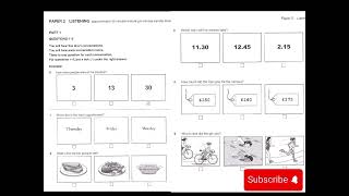 KET 6 - TEST 2 - PART 1 (LEVEL A2) #englishwithbong