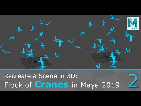Tutorial: Flock of Cranes using Particles in Maya 2019