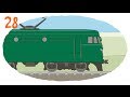Раскраска - Мультик про паровозики и большие поезда 