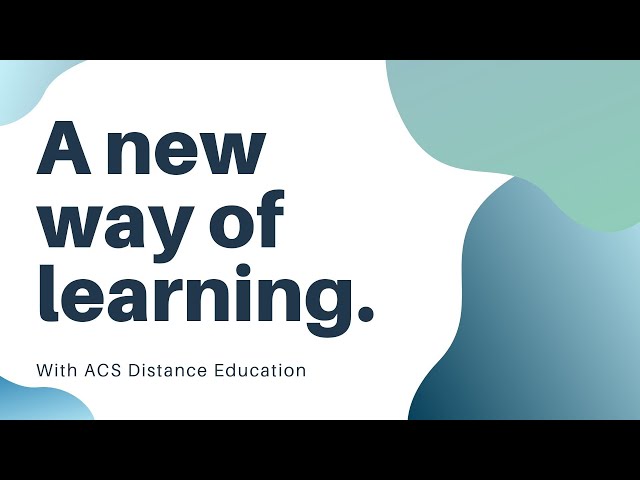 ACS Distance Education видео №1