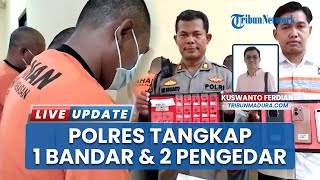 Polres Pamekasan Grebeg 3 Bandar & Pengedar Sabu, 77,96 Gram di Rumah, Barang Bukti Disita