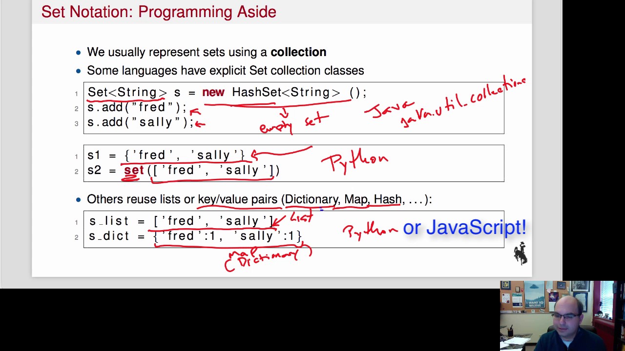 Sets and Programming