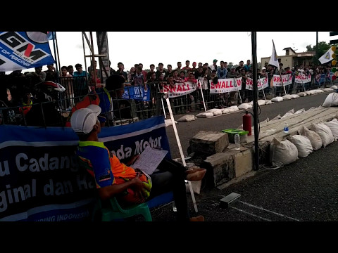 Dragbike Kebumen~Detik-detik nomor peserta disobek dan disuruh keluar sirkuit