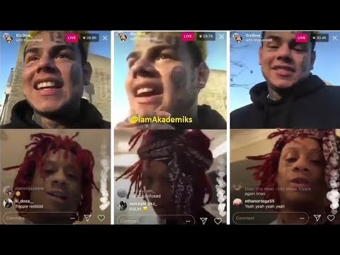 Trippie Redd pulls up on 6ix9ine IG Live. 6ix9ine Asks for his Location & says he wont check-in @ LA