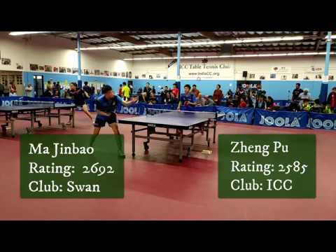 Men's Singles Semi-Final: Ma Jinbao (2692) vs Zheng Pu (2585) at ICC Joola Winter Open on 2019-11-10