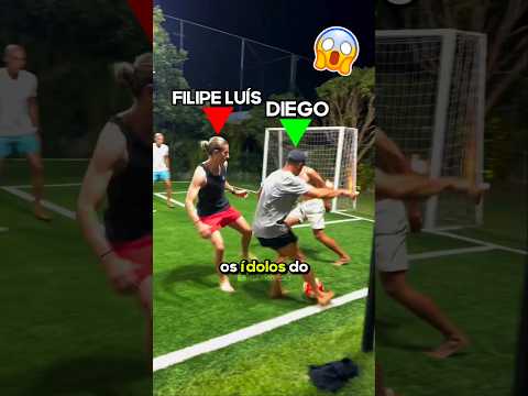 DIEGO VS FILIPE LUÍS NO FUTEBOL DOS AMIGOS!😂 #flamengo #diego #filipeluis #futebol