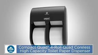 How-To: KOLO® enabled Compact® Quad® 4-Roll Quad Coreless High-Capacity Toilet Paper Dispenser