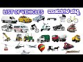 Different type of vehicle/Learn different type of vehicle with picture/vehicle name English &Kannada